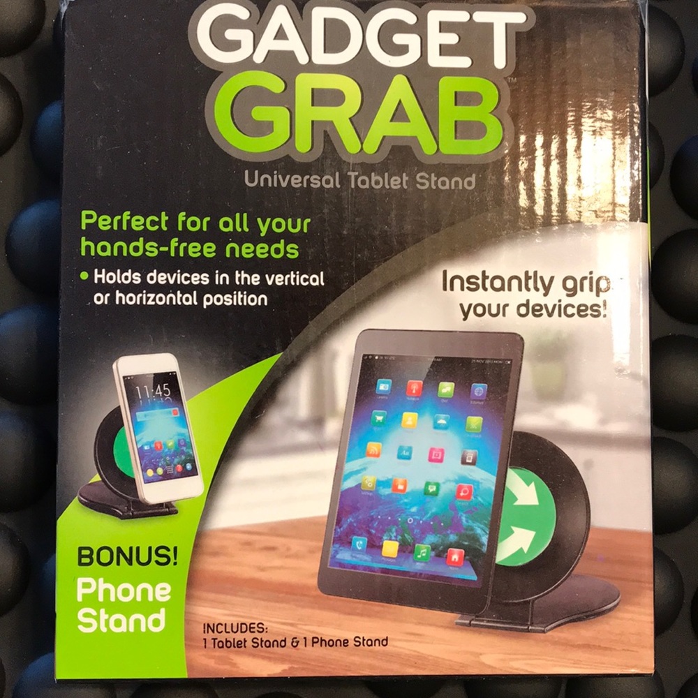 Cell phone or tablet holder - gadget grab.